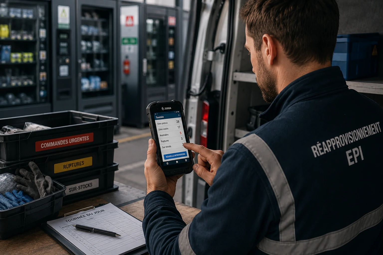 Application mobile de suivi des interventions sur distributeurs automatiques